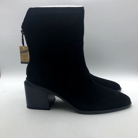 Vince Camuto Womens Kortimy Heeled Ankle Boot US 12 Black Suede NIB - Picture 2 of 9